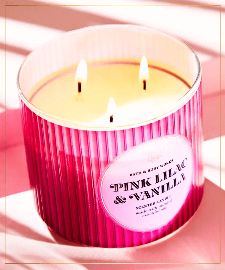 Pink Lilac and Vanilla Candle at Bath and Body Works